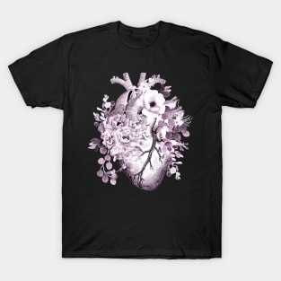 Heart Human Anatomy pink watercolor T-Shirt